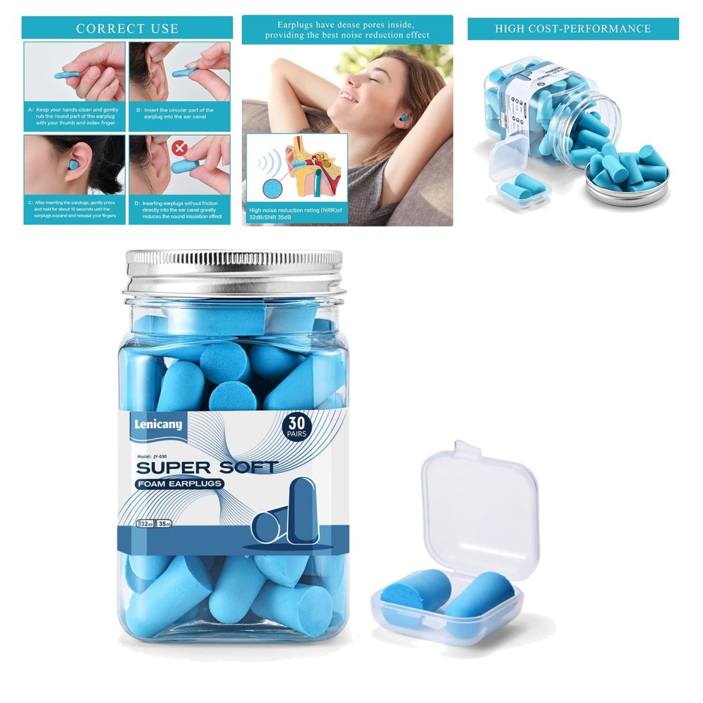 High-Performance 32dB Noise Cancelling Earplugs - Ideal for Sleeping & Shooting