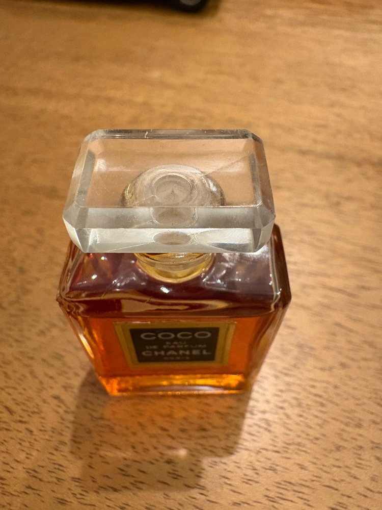 Vintage 80's COCO CHANEL Eau de Parfum miniature rectangular perfume bottle 8ml