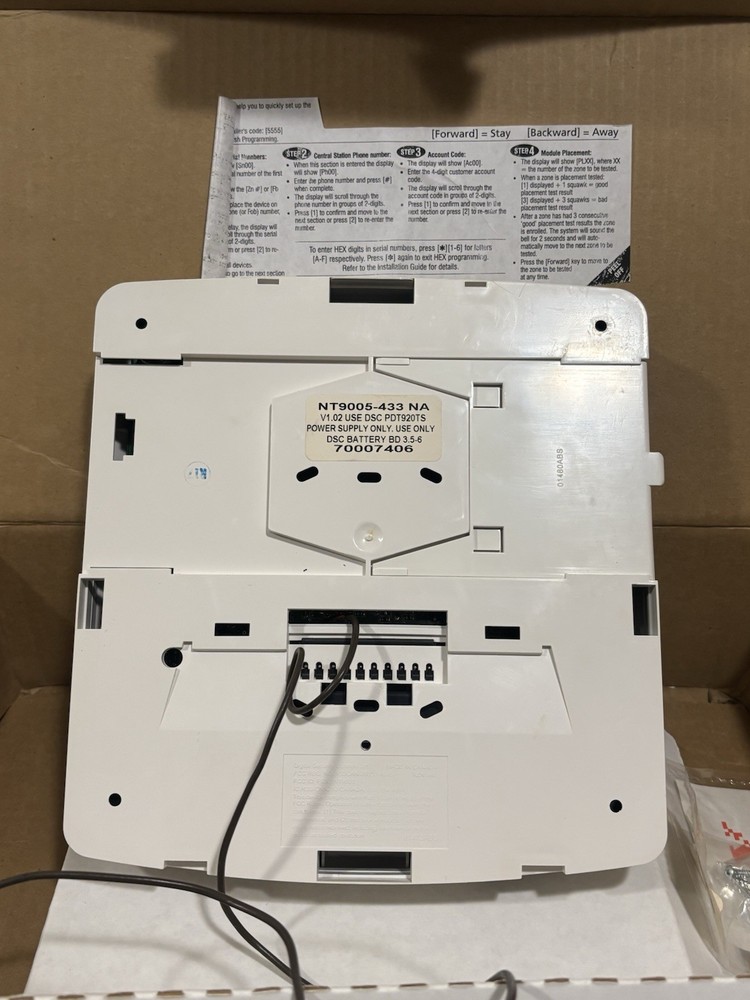 DSC NT9005 V1.0 Security Alarm Panel