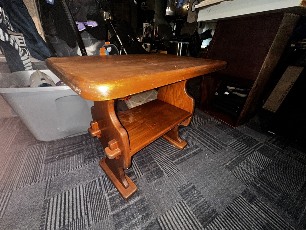 Library Tables / End Tables with Bottom Shelf. Solid Wood
