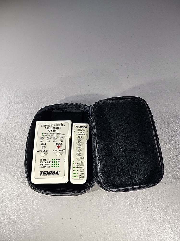 TENMA 72-6268A Enhanced Network Cable Tester & Terminator In Zipper Case