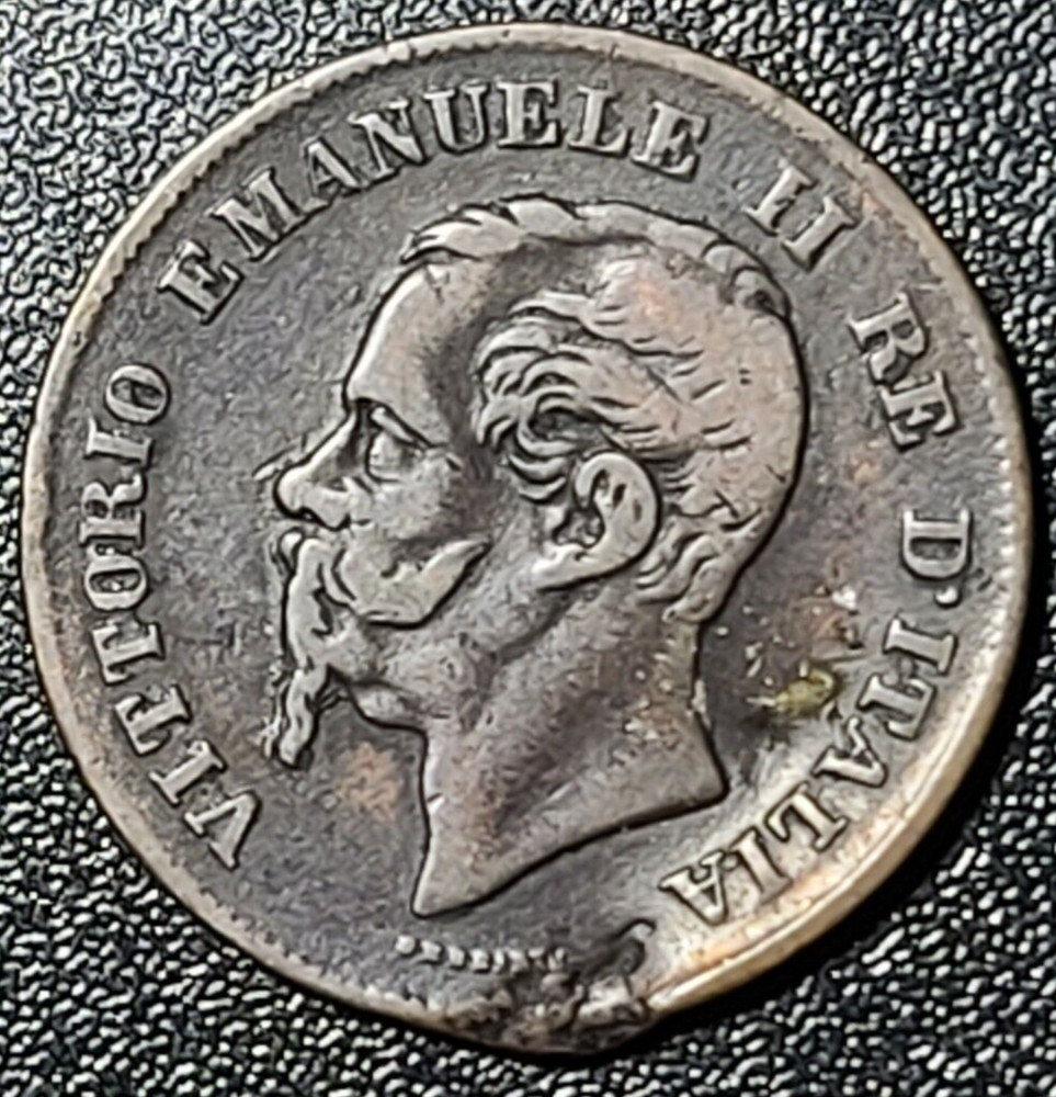 1861 ITALY 5 CENTESIMI - DAMAGE BKD10