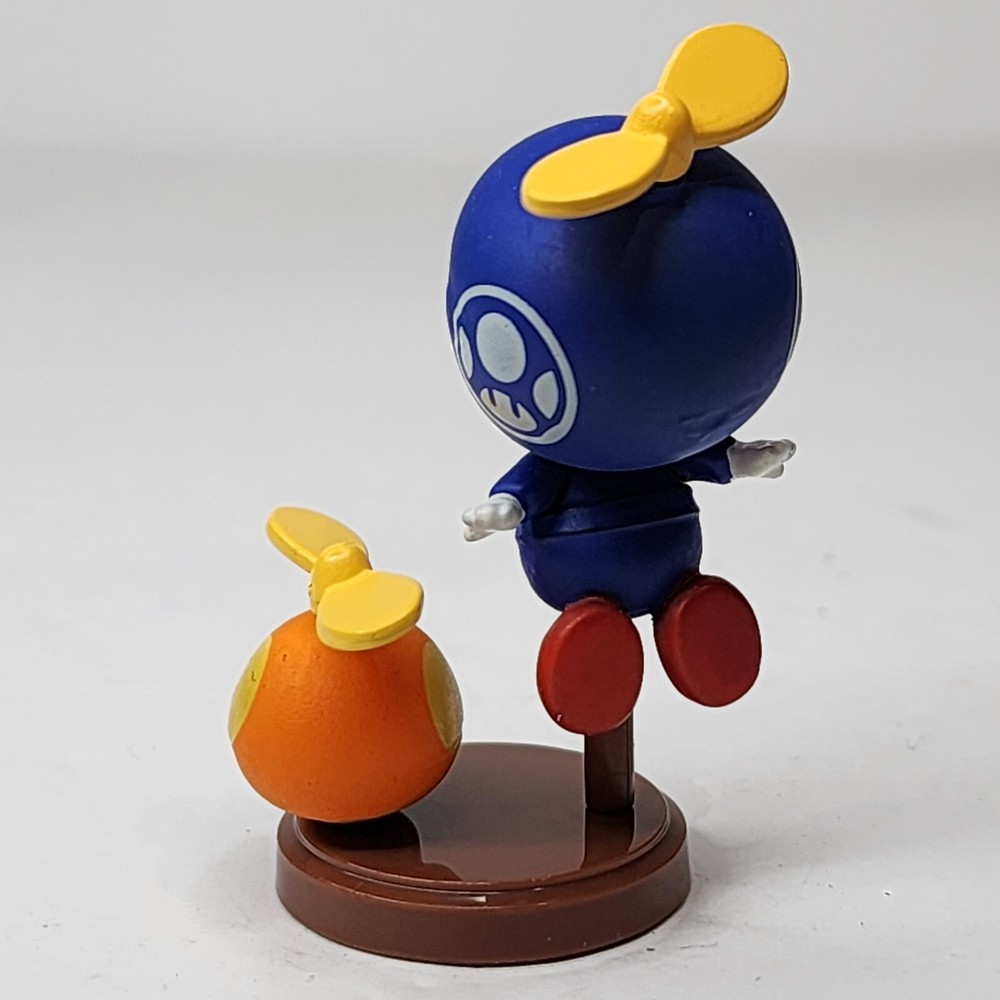 Super Mario Bros 2" Blue Propeller Mushroom Toad Choco Egg Figure Gashapon