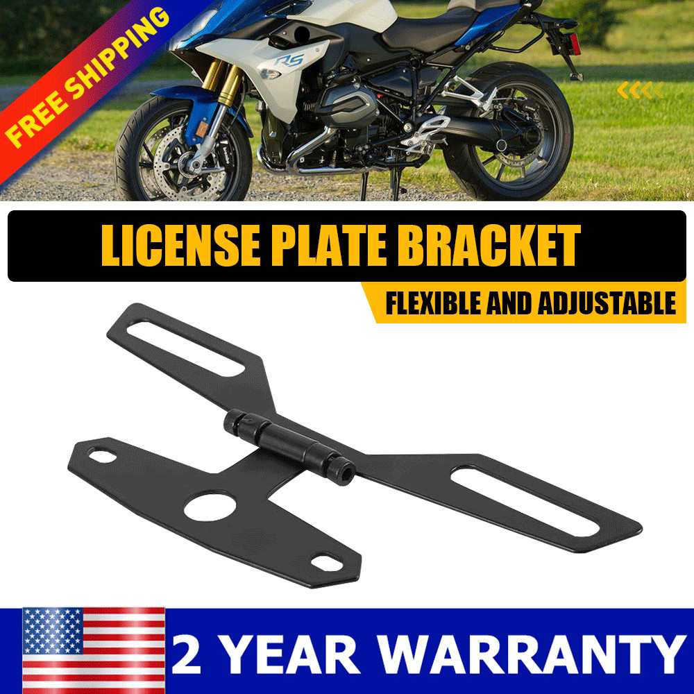 Motorcycle Folding License Plate Bracket Rear Tail Light Holder Mount Universal