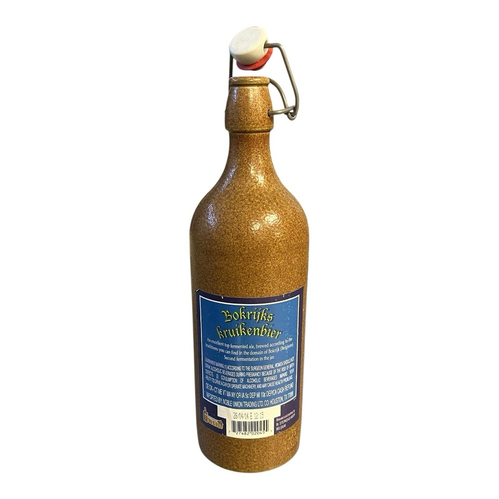 Belgian Flip Top Golden Ale Ceramic Empty Bottle 