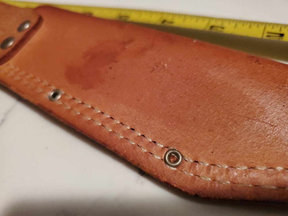 Vintage Leather Tool Pouch Sheath Open Bottom Utility Holder