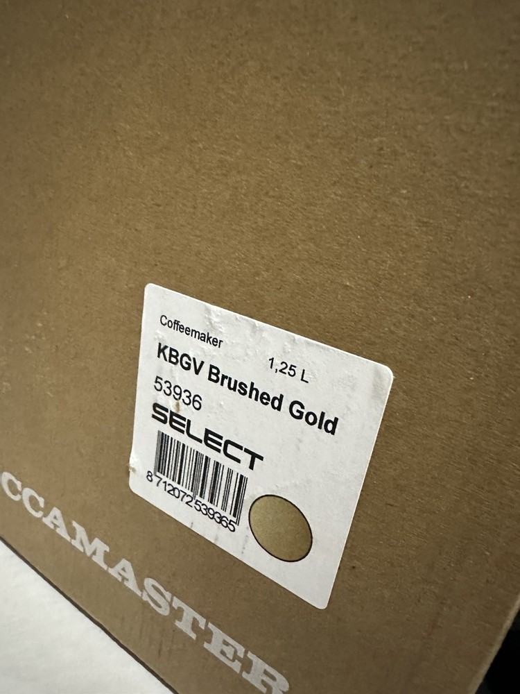 Technivorm MOCCAMASTER KBGV Coffee Maker Machine Brushed gold