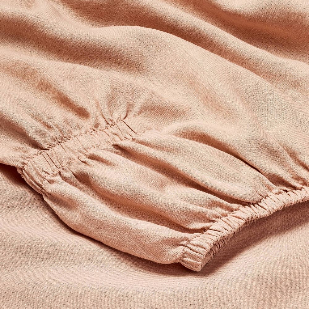 Full 100% Linen Sheet Set Light Adobe Clay - Casaluna