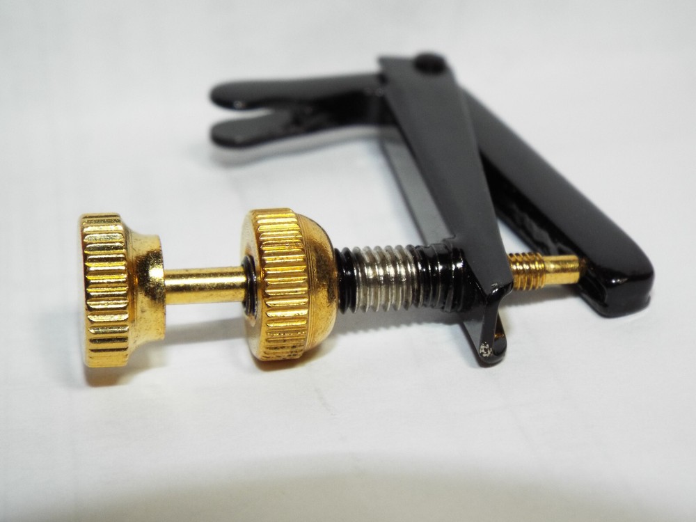 Cello String Adjuster Fine Tuner Black Gold 4/4 - 7/8