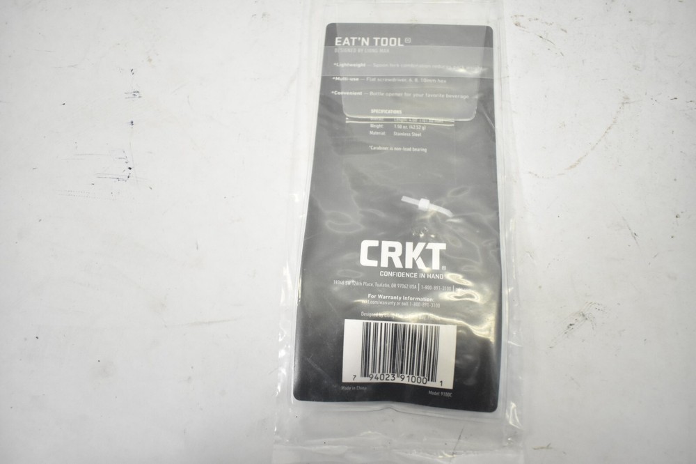 CRKT Eat'N Tool 92100C Spoon Fork Multi-Tool Camping Hiking Lightweight Pack