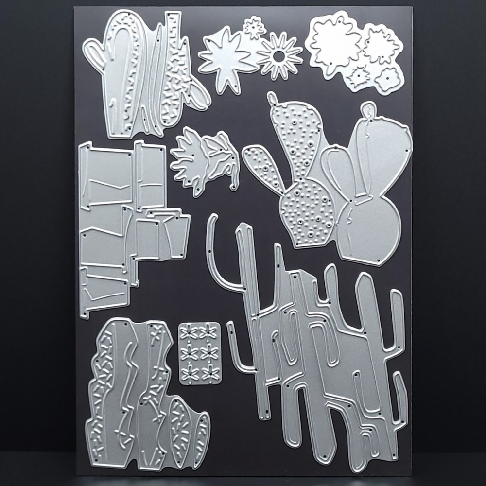 Sizzix Tim Holtz Funky Cactus Thinlits Wafer Thin Cutting Dies 665365 9pcs