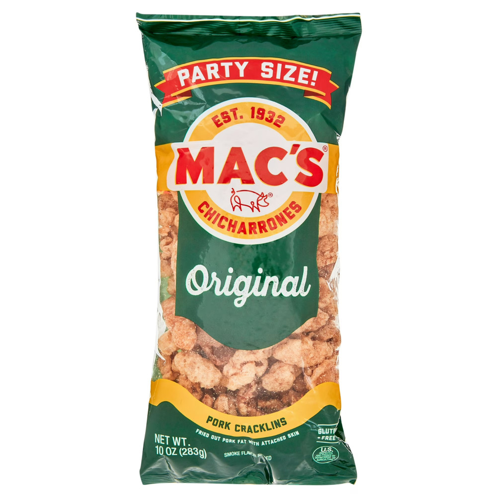 Mac's Chicharrones Original Pork Cracklins, 10 Oz.
