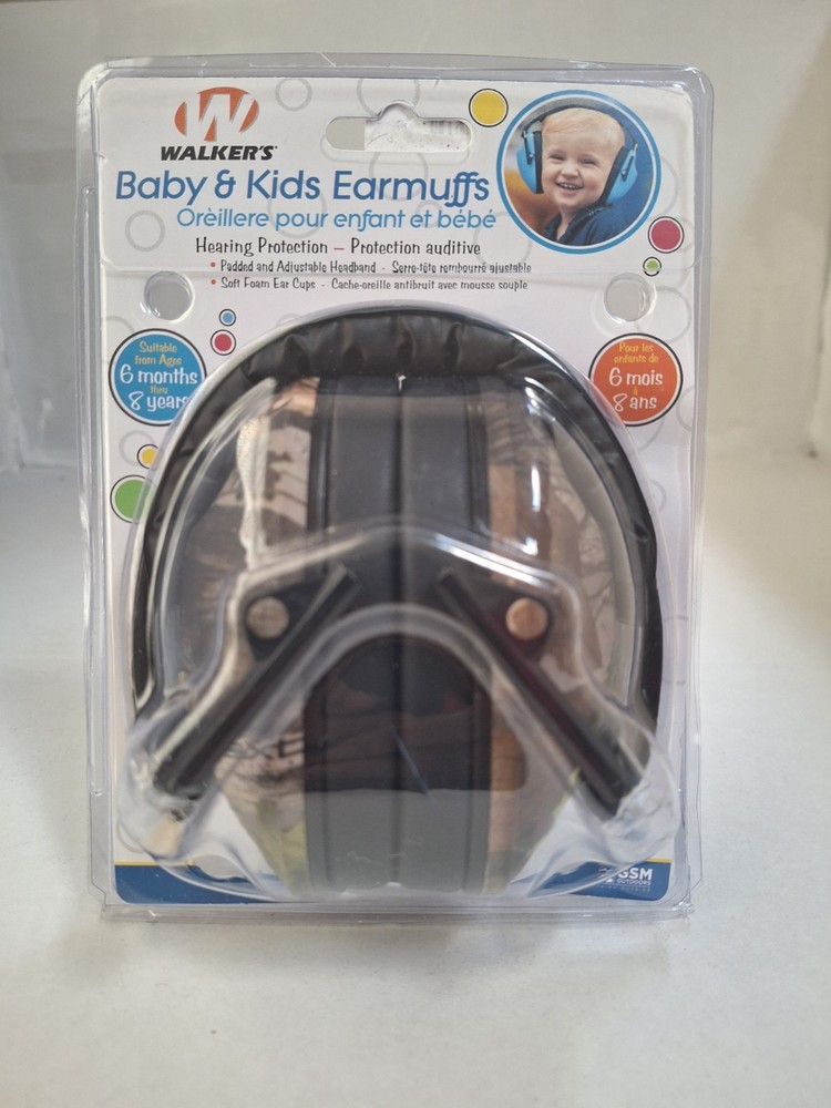 Walker's Passive Compact Earmuff Compact Size Soft Pads Adjustable Headband Camo