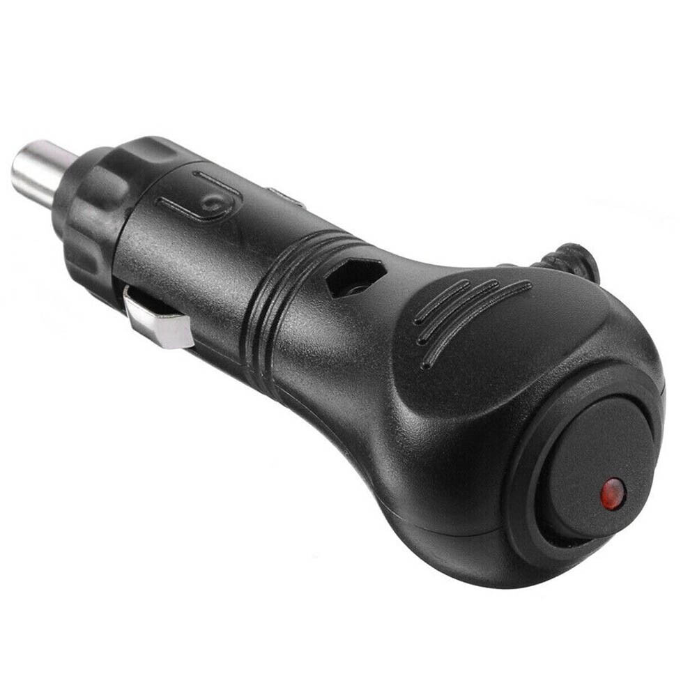 2/4Pcs 12V DC Car Cigarette Lighter Cable Adapter Plug with LED On/Off Switch