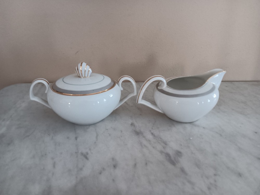 Narumi White Spring Daisy Patt Sugar & Creamer