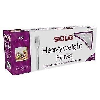 Solo Plastic Fork White 500ct