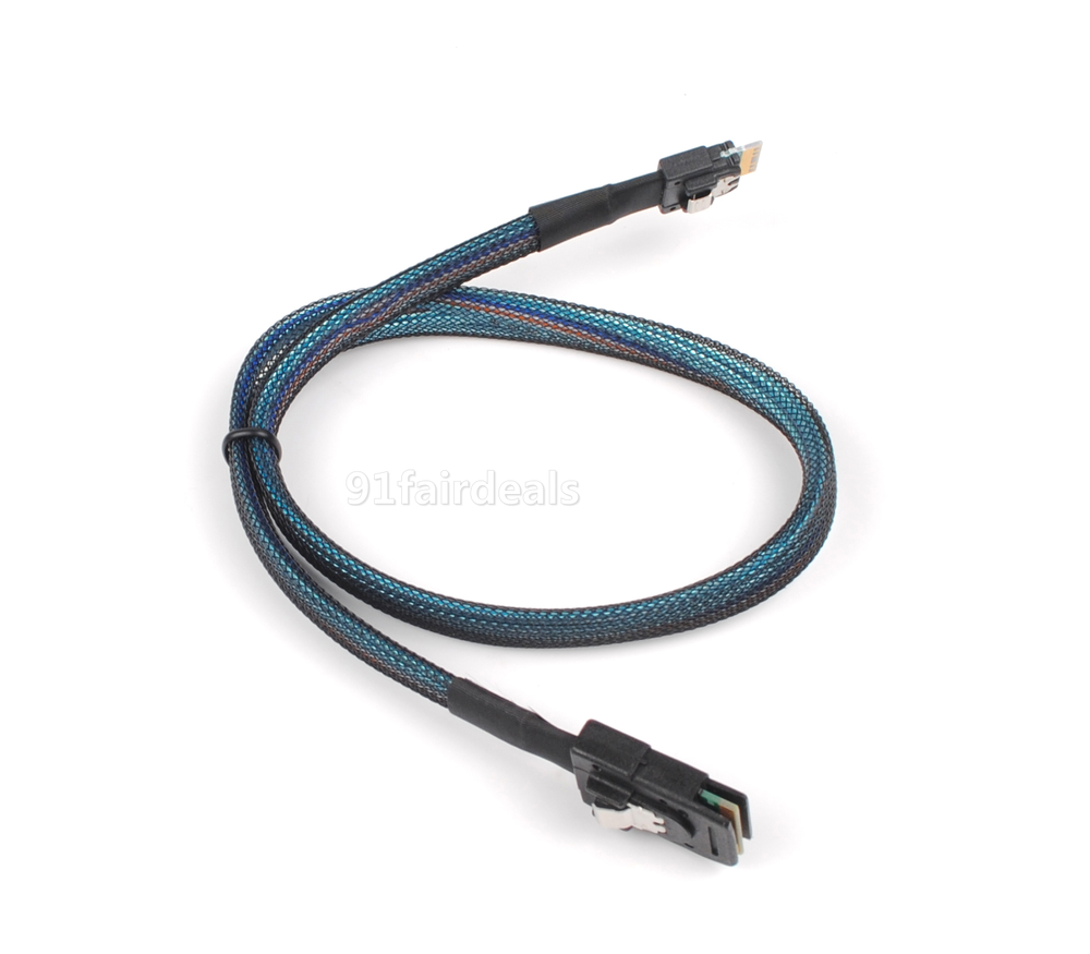Slim SAS SFF-8654 4i 38pin Host to SFF 8087 Target Hard Disk Raid Cable 50CM