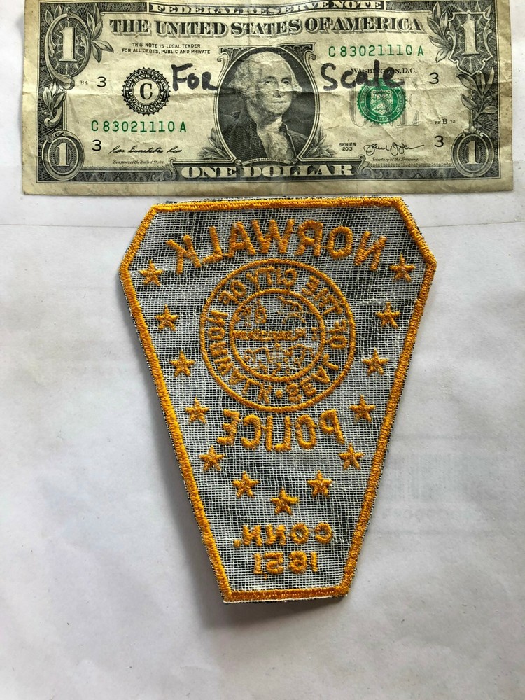 Norwalk Connecticut Police Patch Un-sewn great shape