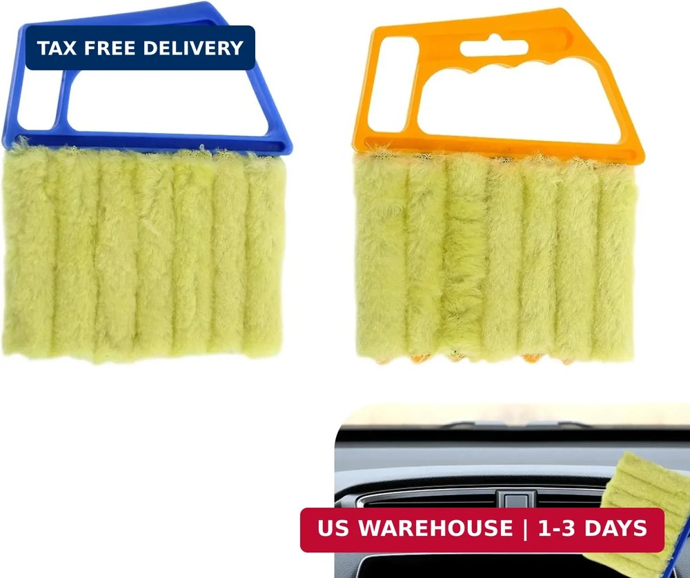 2PCS Blind Cleaner Duster Tool, Microfiber Washable Handheld Mini Duster Brush,