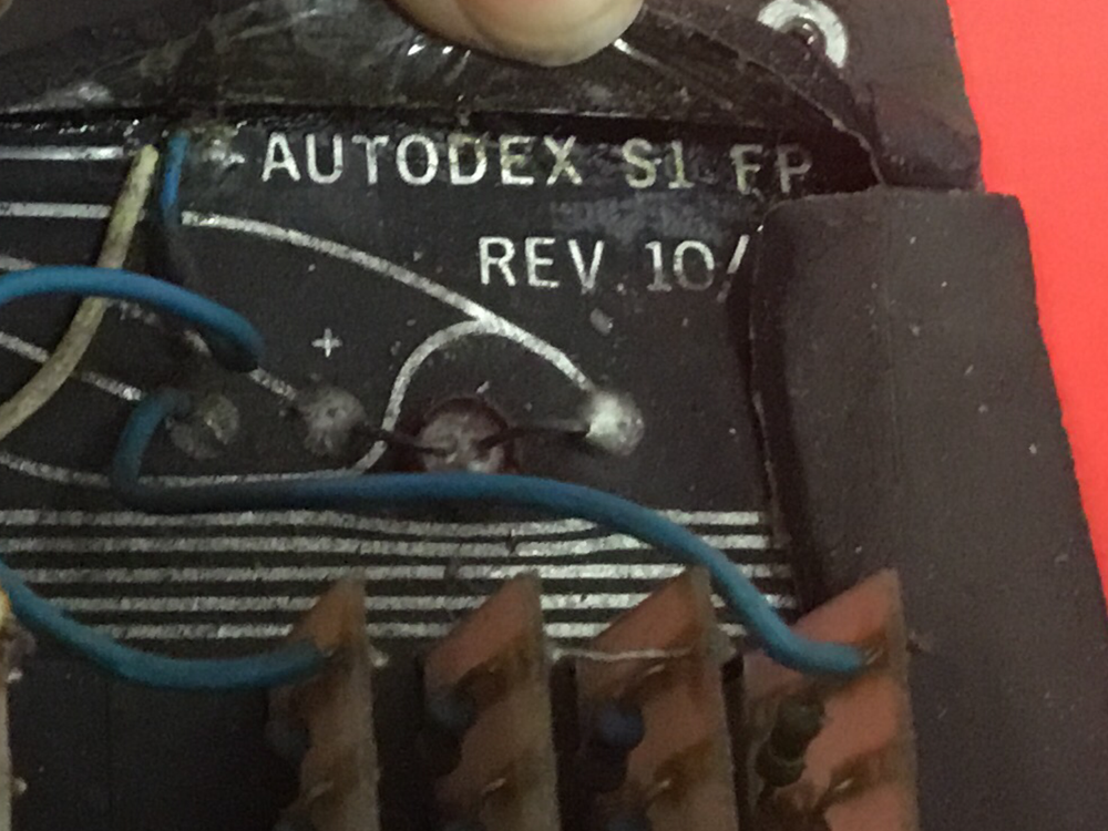 Oden Corp. - Autodex S1-FP - Rev. 10/82 - Control Panel/Board