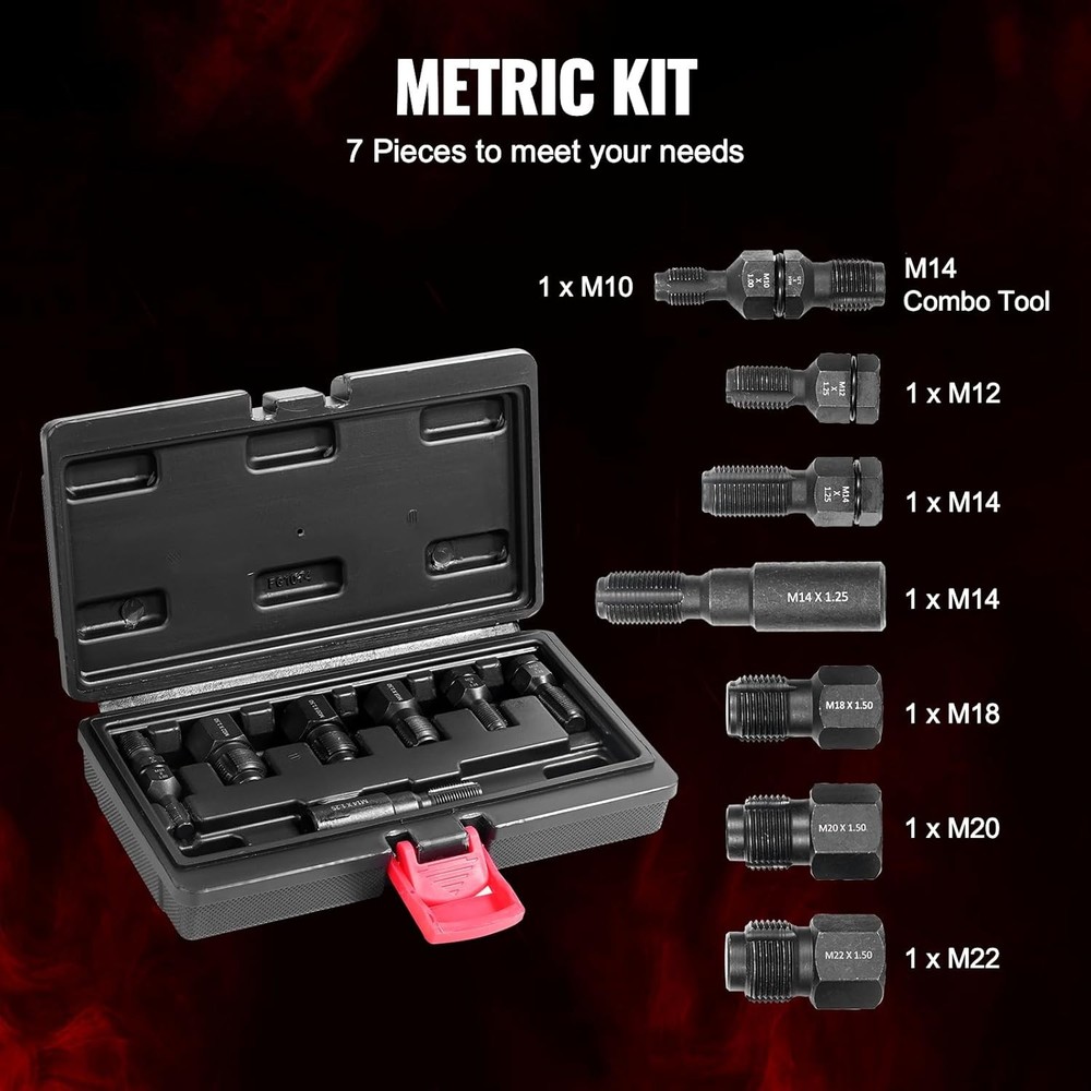 Thread Repair Kit 7-Piece Set
