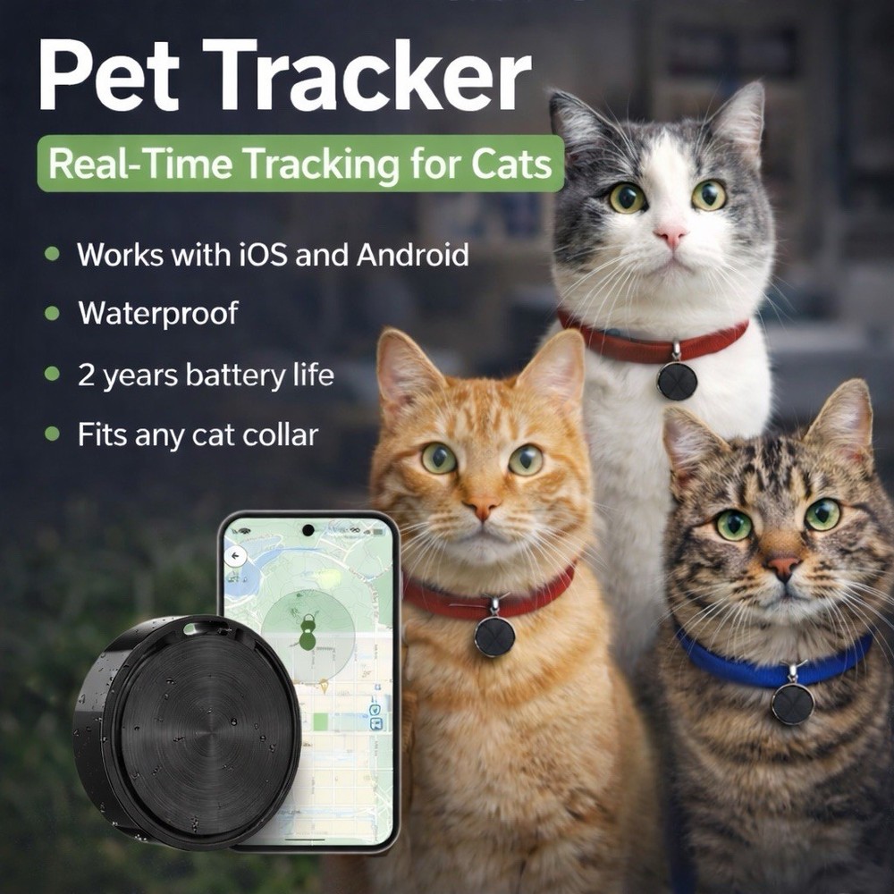 Pet Tracker Real-Time GPS for iOS Android Suitable For Cats