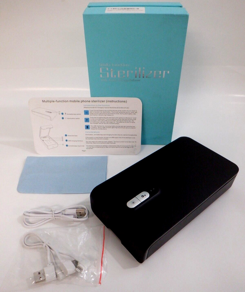 Smartphone Multi Function Sterilizer with Aromatherapy Diffuser Blue