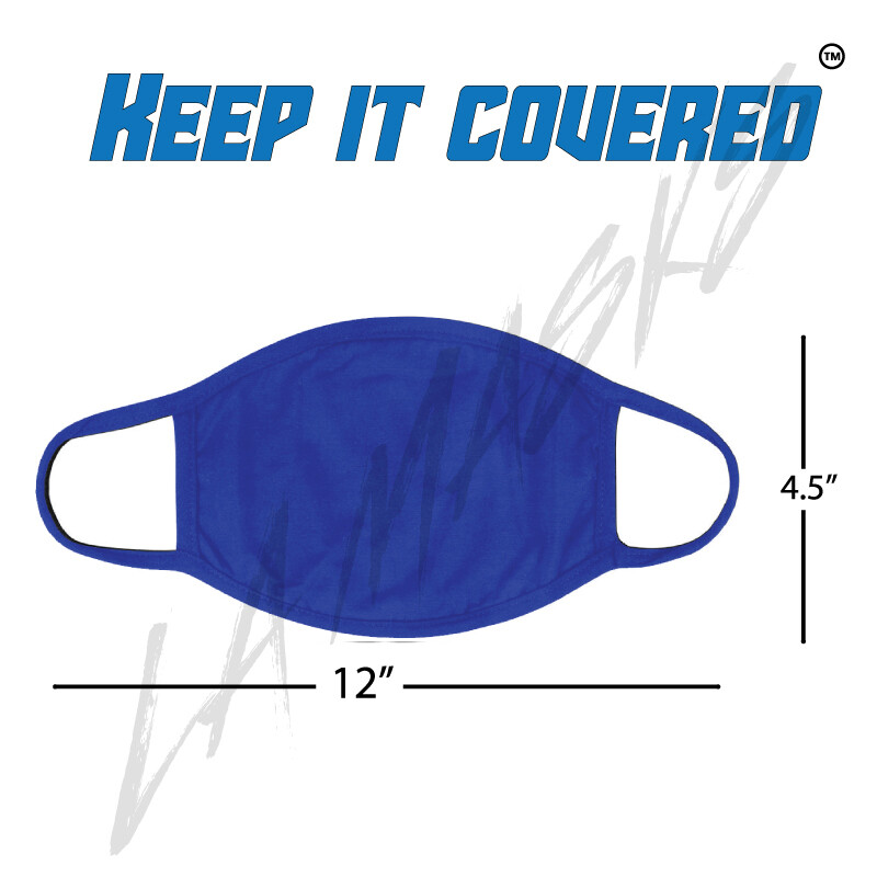 5 PCS Dual Layer Washable Face Masks (Color Blue)