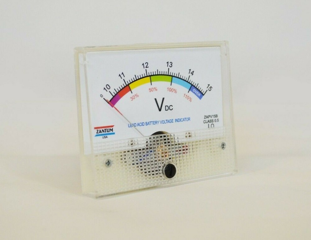 ACTIVE 12 VOLT LEAD ACID PANEL METER BATTERY CHARGE CAPACITY INDICATOR