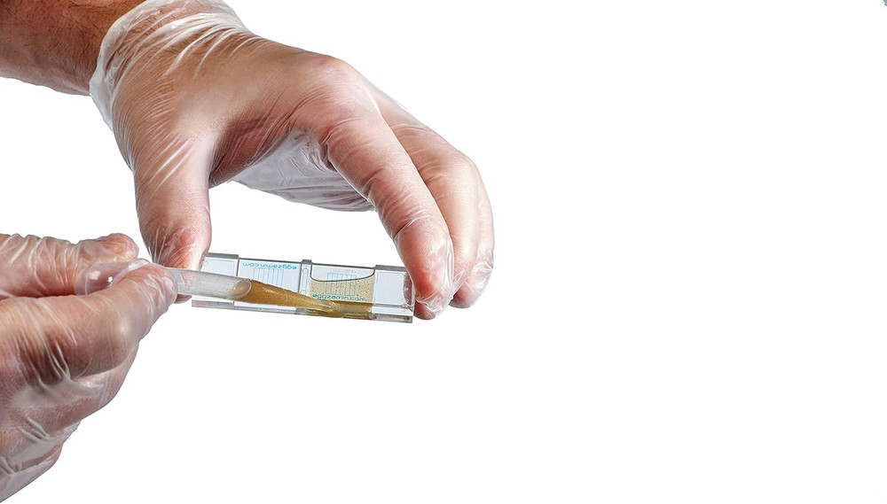 Mcmaster Method Microscope Slide - FEC (Fecal Egg Count) or Worm Count, Double C