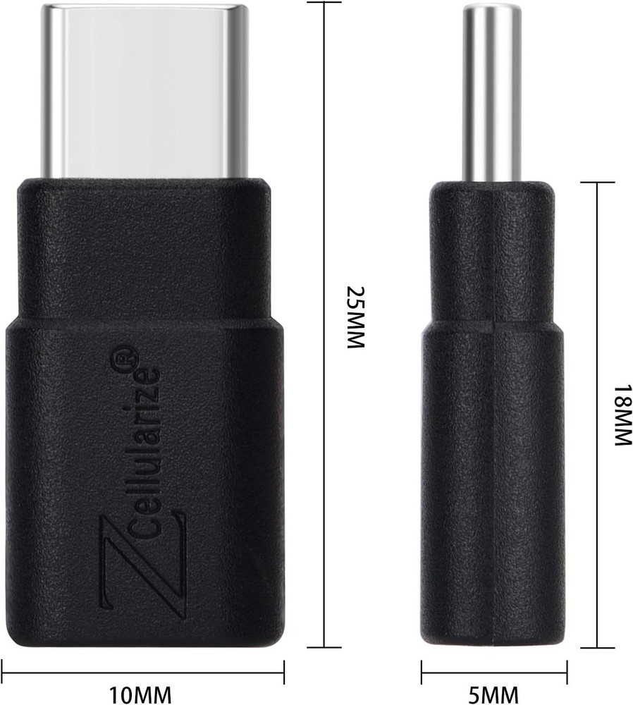 USB C Adapter (Extender, 2 Pack) 40Gbps 240W Cable Extension Type-C Low Black