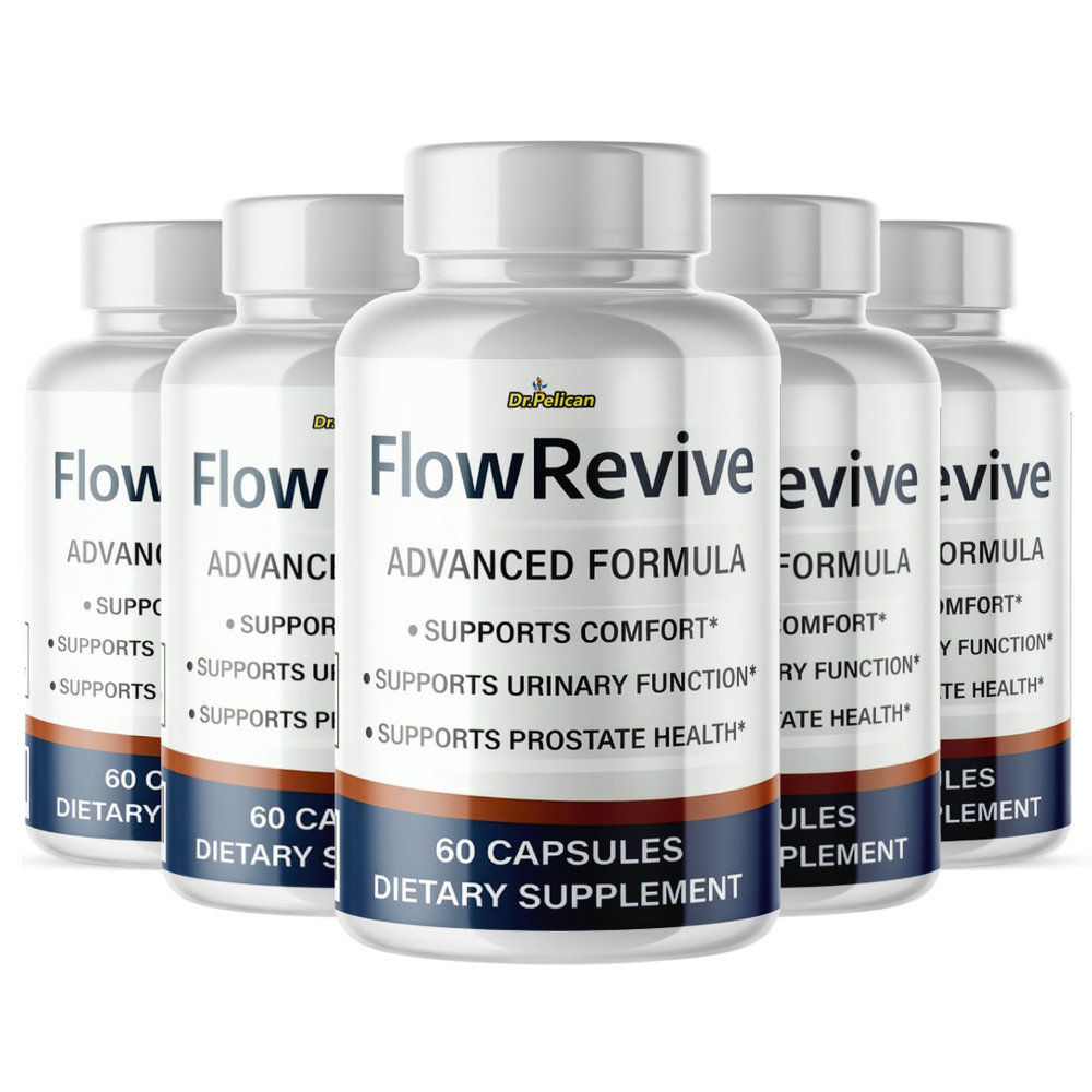 FlowRevive- Prostate Support- 5 Bottles- 300 Capsules