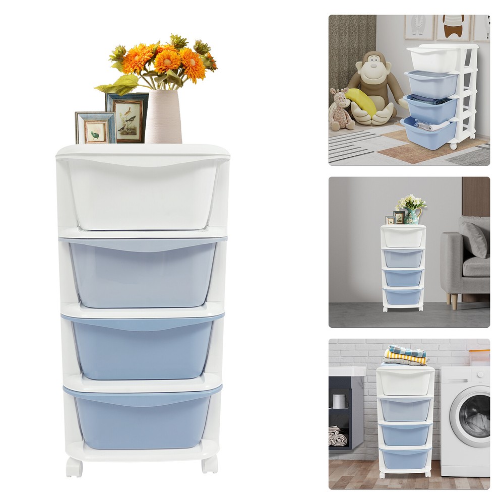 4-layer gradient storage cabinet-gradient blue