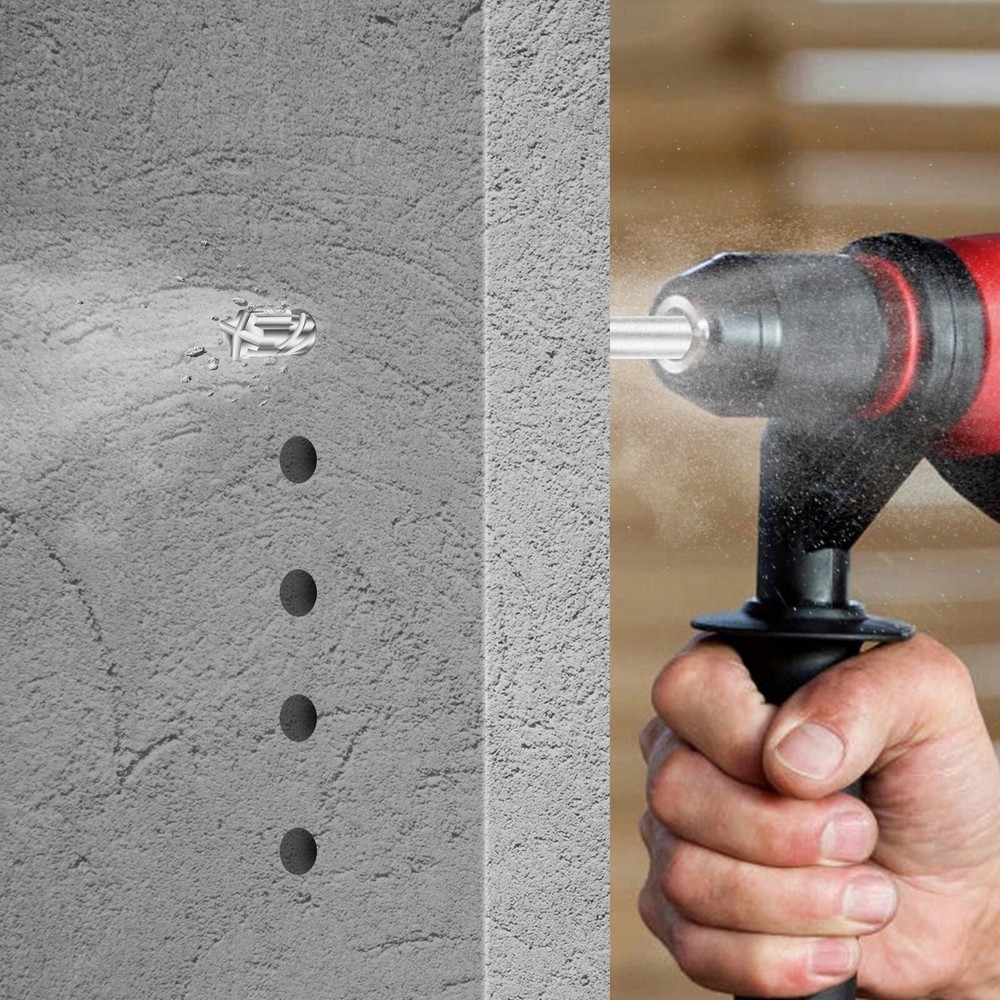 7Pcs SDS Plus Drill Bit Set Carbide Tip Rotary Hammer Masonry Concrete Drill Bit