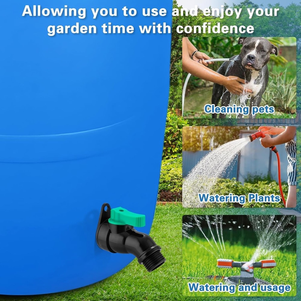 High-Flow External Rain Barrel Spigot Kit
