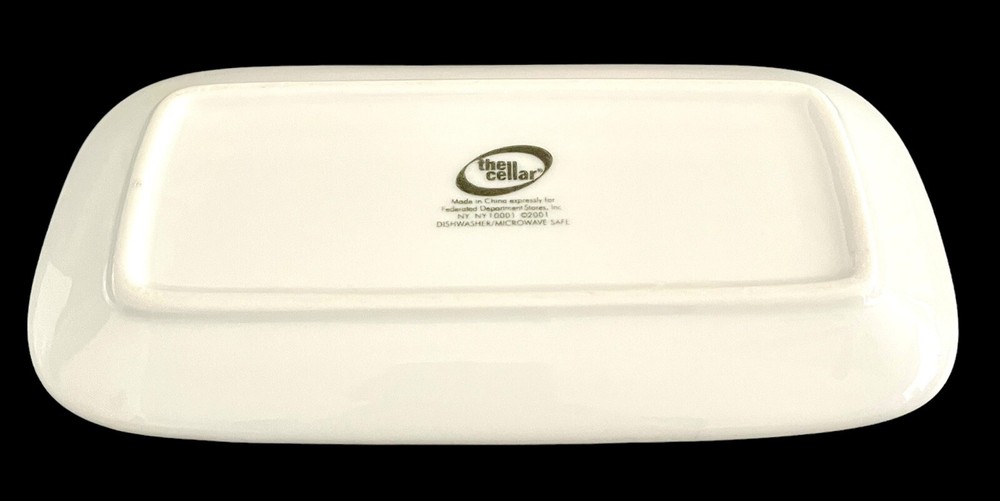 The Cellar Whiteware Classic Covered Butter Dish Excellent Condition