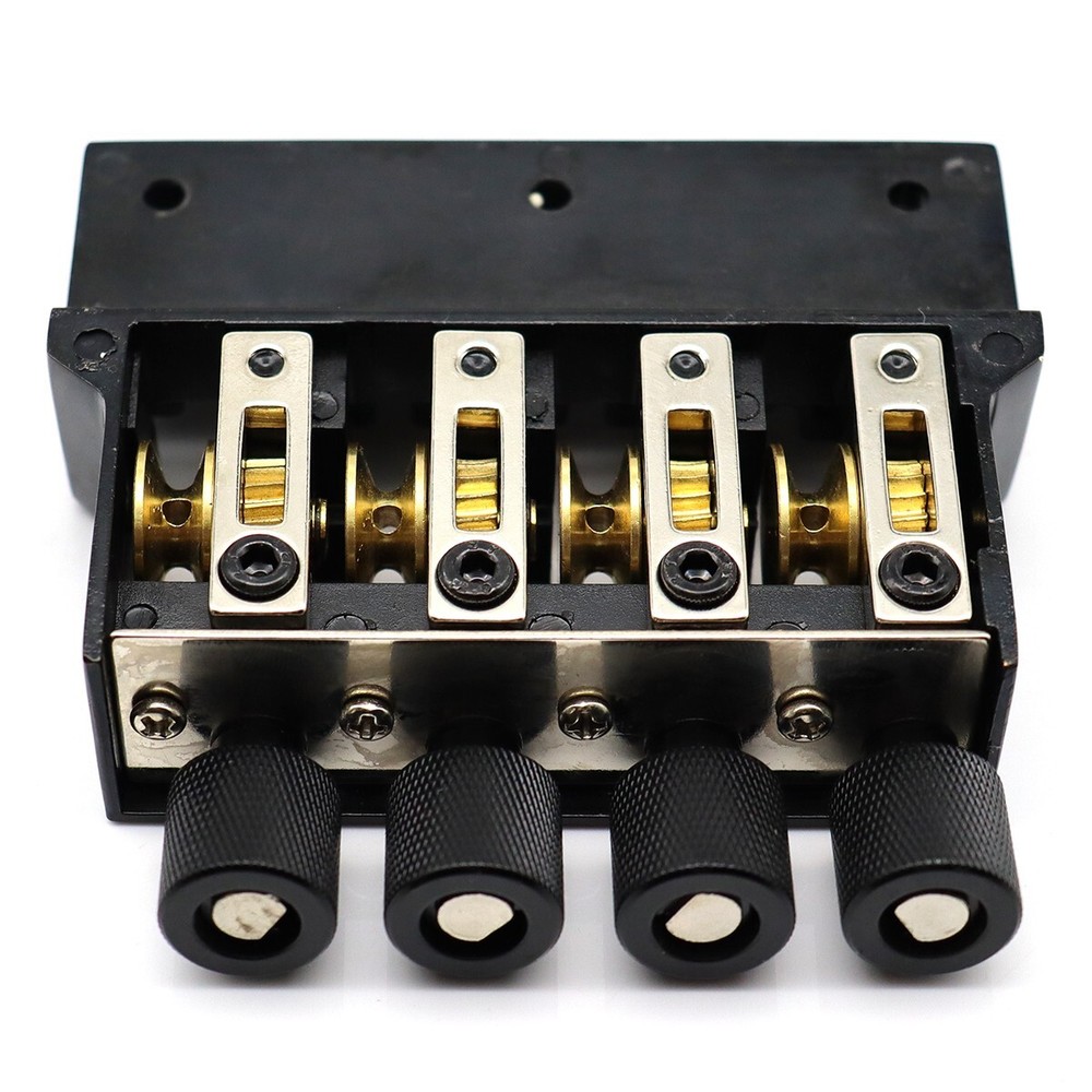 Headless 4 Strings Electric Bass Bridge Roller Tailpiece Fixed Hardtail Bridge