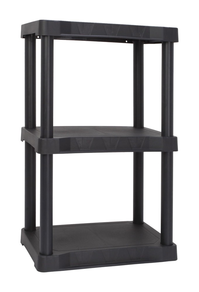 Plastic 3-Tier 32" 150lb Total Capacity Workshop Tools Racks Shelf Shelving New