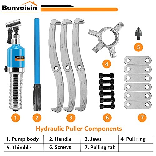 15T Hydraulic Gear Puller Set Wheel Bearing Puller Kit 2 or 3 Jaws Pulling
