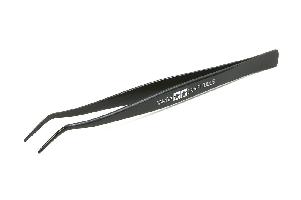 Tamiya Craft Tools Angled Tweezers 74003