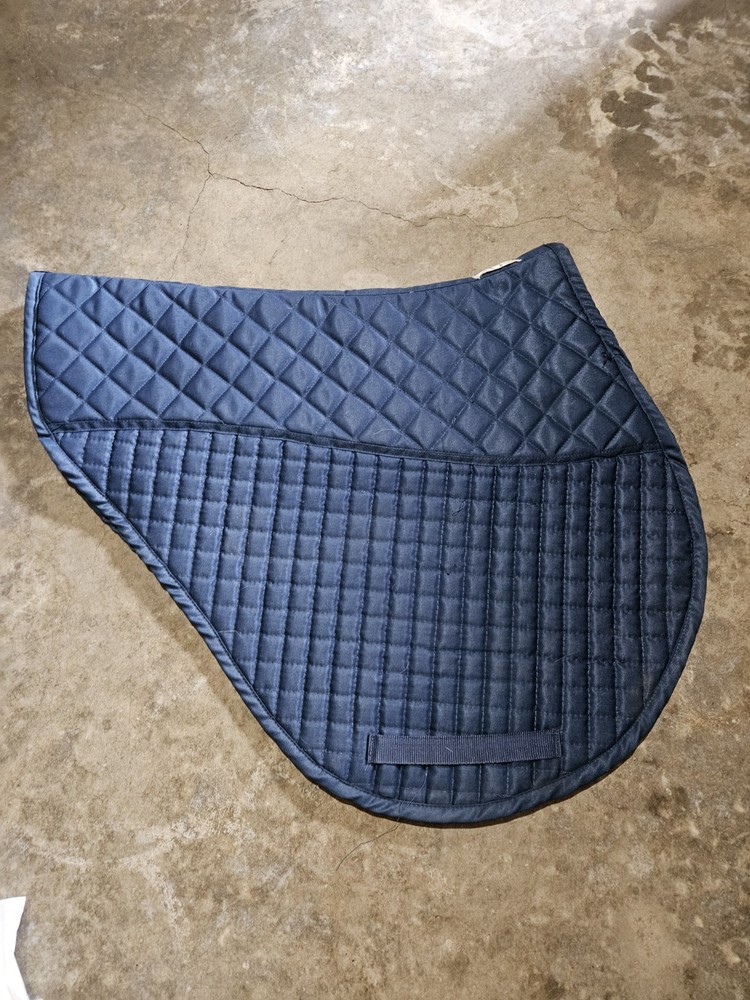 Tuffrider Blue Quilted Jumping Saddle Pad With Straps