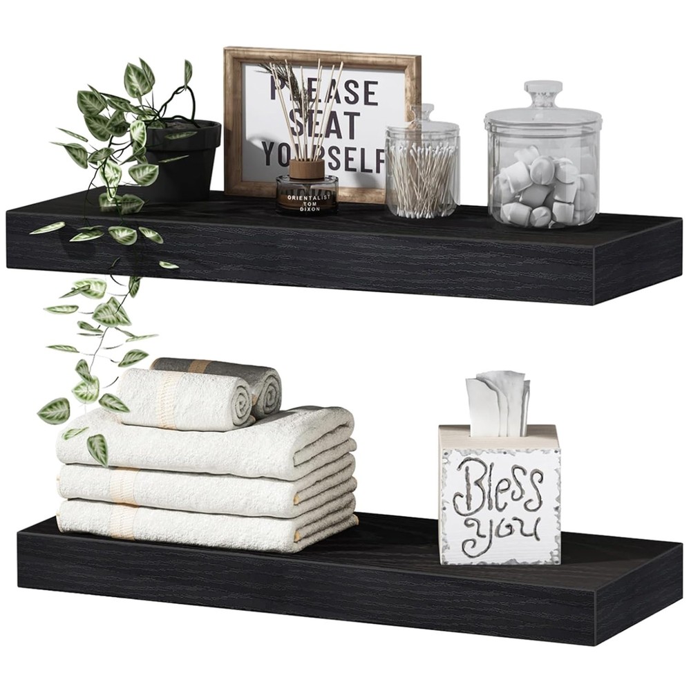 15.7'' Engineered Wood Floating Shelves - Functional Bathroom Storage Solution