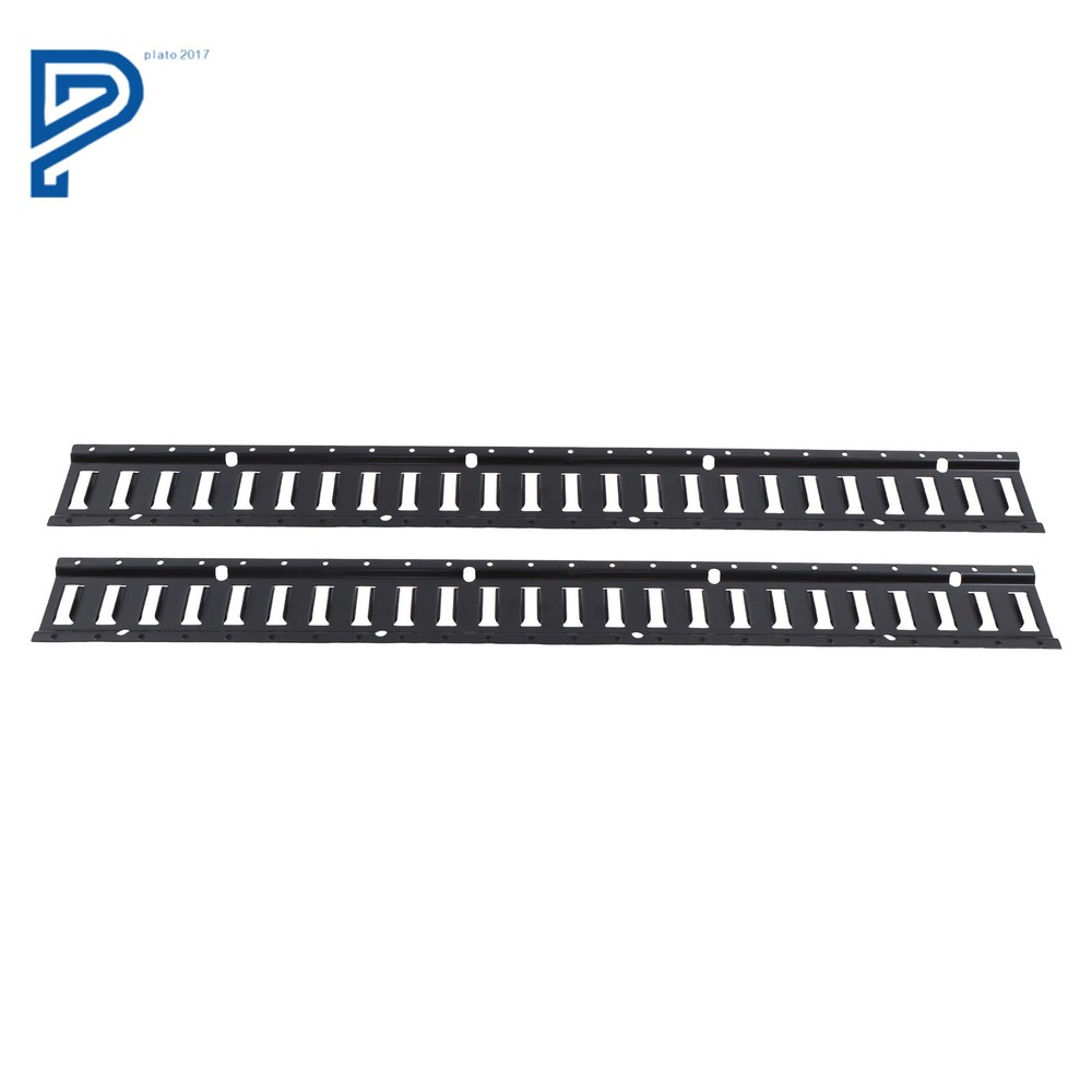 2 Pack 4' E Tie Down Rail Kit For Cargo Trailers Power Coated E-Tracks