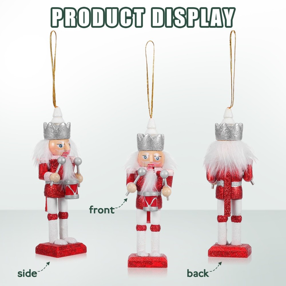 10 Pcs Nutcracker Ornaments Christmas Décor Soldier Nutcrackers Decorations