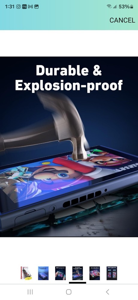 Five pack screen protector for nintendo switch o l ed