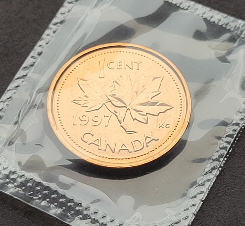 *** CANADA  1997 *** ONE  CENT *** PROOF  LIKE  SEALED ***