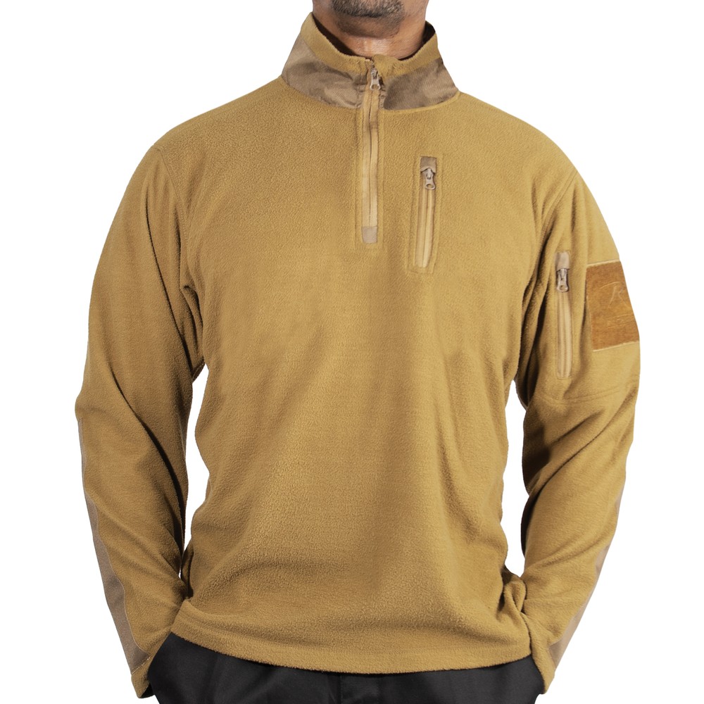 Rothco Coyote Quarter Zip Fleece Pullover 97345 - Small