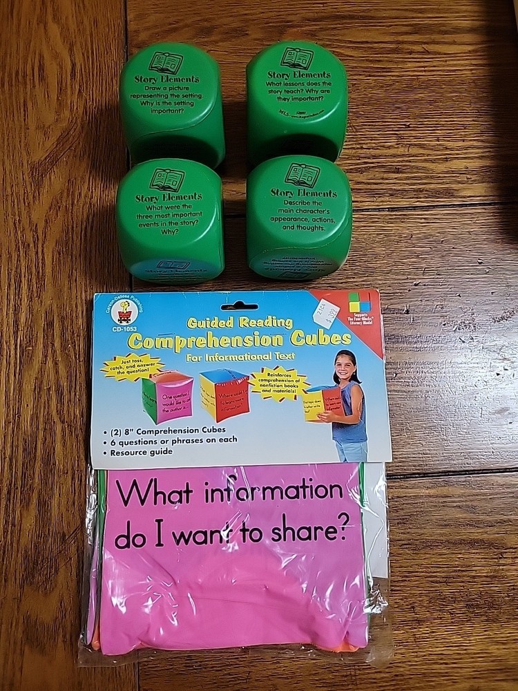 Reading Comprehension 5 Cube Set (6 Skill Building Questions) w/ Activity Guide