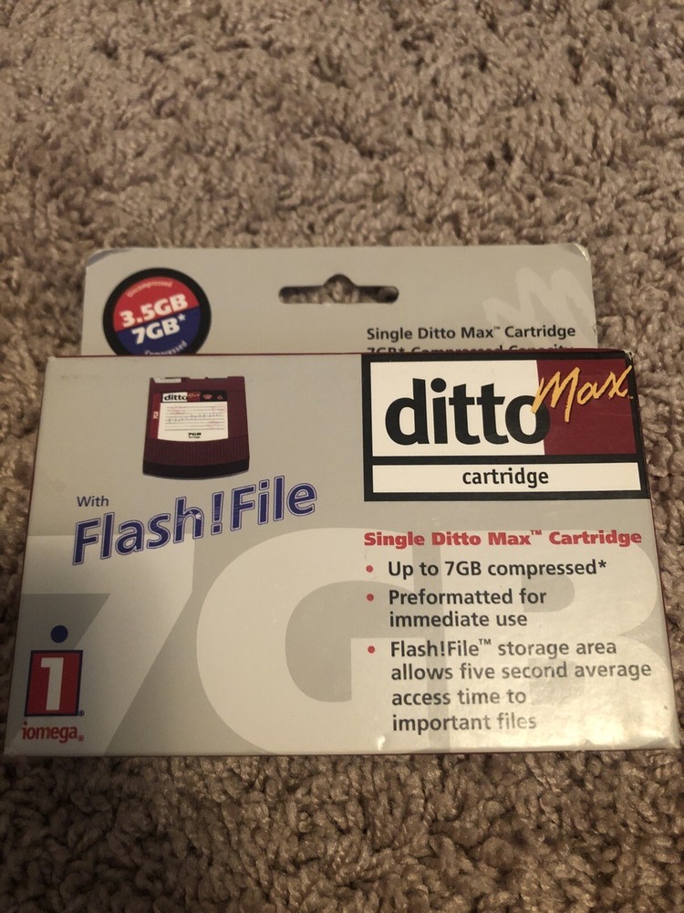 2 Ditto Max Cartridge with Flash! File 3.5 Uncompressed 7 Compressed GB