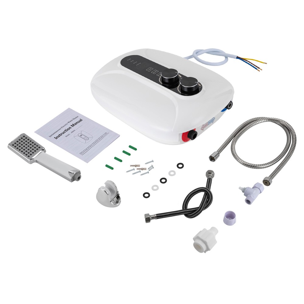 5500W Instant Hot Water Heater w/Built-in Pump, Digital Panel Mechanical Control